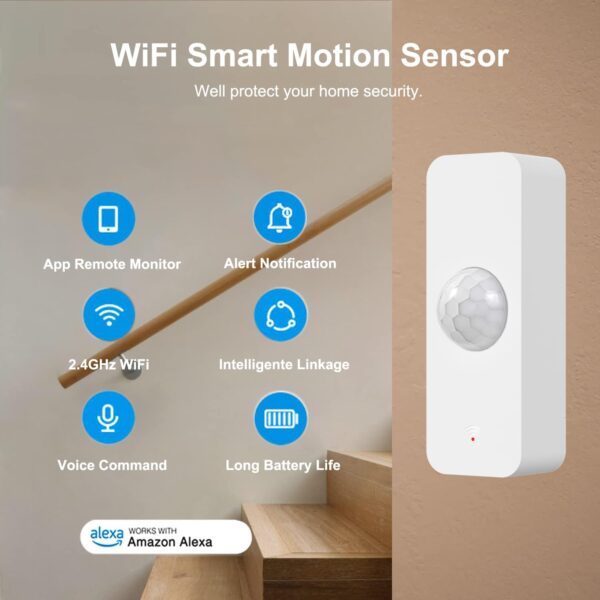 WiFi Bewegungssensor, intelligenter Bewegungsmelder für die 2 Pack - Image 2