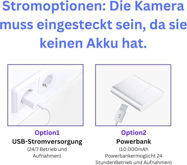 HiKam 4K HD Kleine Kamera, Live Übertragung Handy App, Überwachungskamera... - Image 6