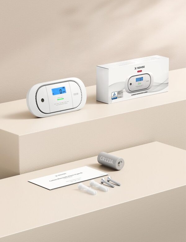 X-Sense Kohlenmonoxid Melder mit digitalem LCD-Display, CO 1-PACK, Standalone - Image 9