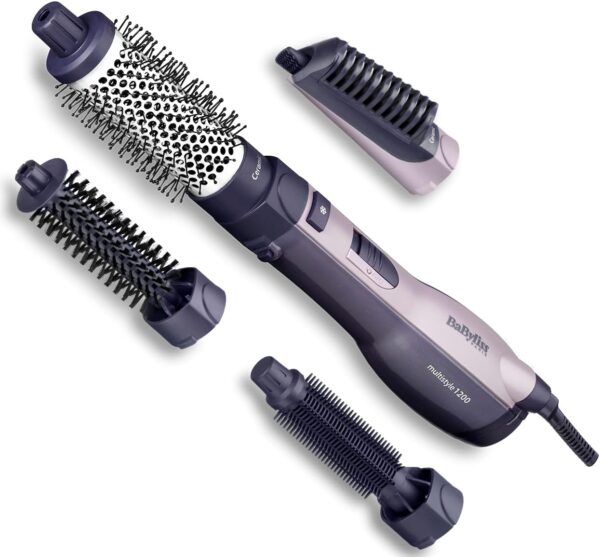 BaByliss Multistyle 1200W Warmluftbürste – Anti-Frizz Ionen-Technologie,...