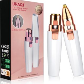 URAQT Gesichtshaarentferner für frauen, 2 in 1 USB Elektrischer Augenbrauen...