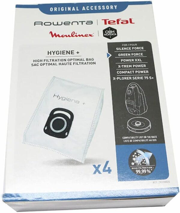 Rowenta Staubsaugerbeutel Hygiene +, automatisches 19.5 x 27.5 cm, Weiß
