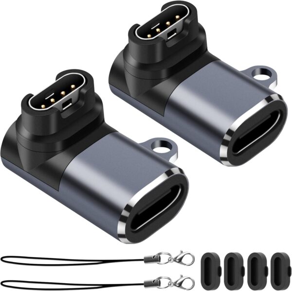 Watch-Ladeadapter (2 Pack), Seminer USB-C Typ C Buchse zu Stecker Type-C