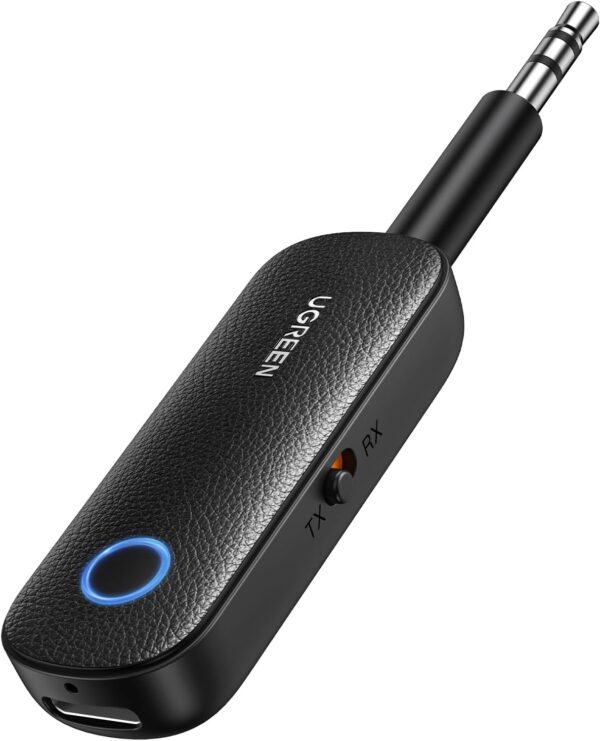 UGREEN Bluetooth Sender Klinke Adapter, 2 in 1 Bluetooth...