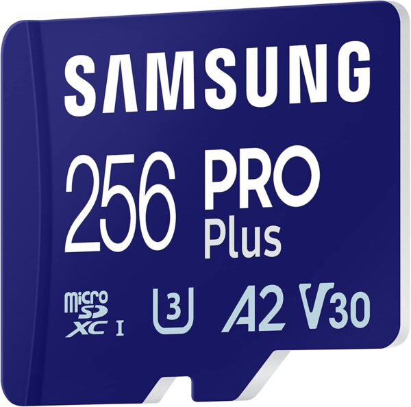 Samsung PRO Plus microSD-Karte + SD-Adapter, 256 GB, Für Mobile Gaming 256 GB - Image 2
