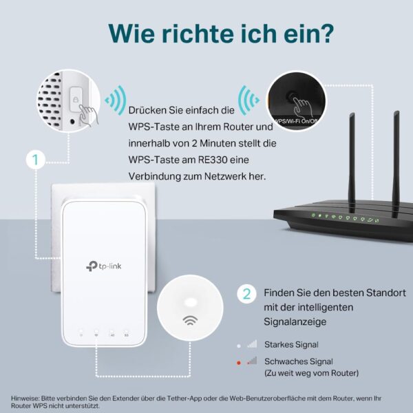 TP-Link RE330 WLAN Verstärker Repeater AC1200 (867MBit/s 5GHz + 300MBit/s... - Image 5