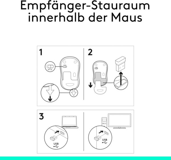 Logitech M185 Kabellose Maus, 2,4 GHz mit USB-Nano-Empfänger, 12 Monate... - Image 10