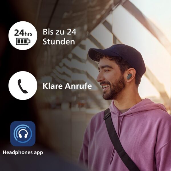 PHILIPS TAT3509GY Noise Cancelling True Wireless In-Ear Bluetooth Kopfhörer... - Image 5