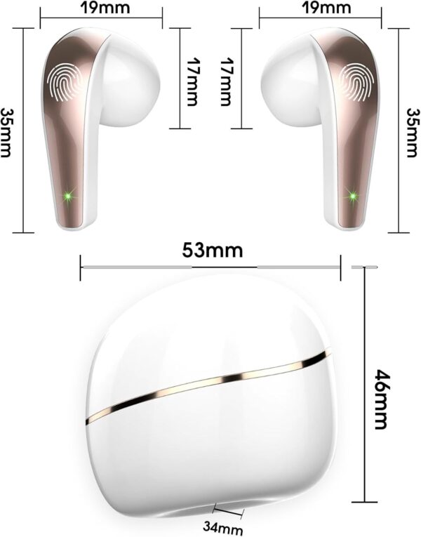 BESNOOW Bluetooth Kopfhörer, Kopfhörer Kabellos 5.3 In Ear... - Image 8