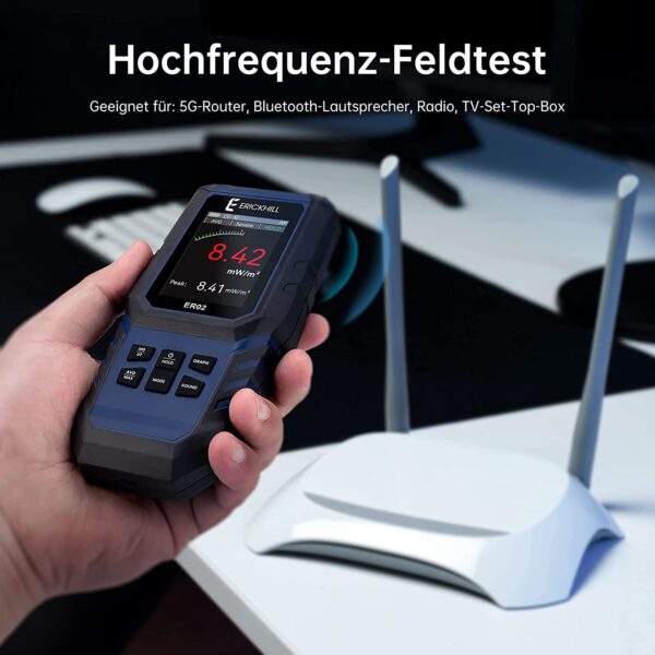 ERICKHILL EMF Messgerät ER-02, EF/MF/RF-Prüfung, wiederaufladbarer... - Image 3