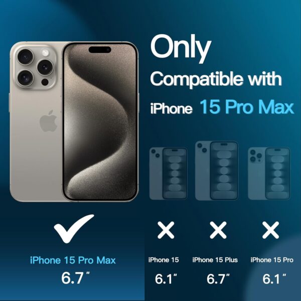 JETech Schutzfolie für iPhone 15 Pro Max 6,7 Zoll, 15 Zoll - Image 3
