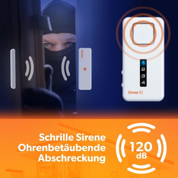 Alarmanlage für Tür und Fenster - Sicherheitssystem mit Sirene, 4 Tür- und... - Image 7