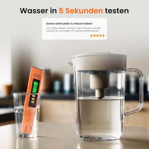 Mikrosiemens Messgerät und PPM Wasser, Wassertester Trinkwasser,... - Image 5