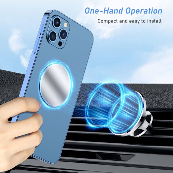 Handyhalterung Auto Lüftung, Universale 360° Magnetisch KFZ Schwarz - Image 3
