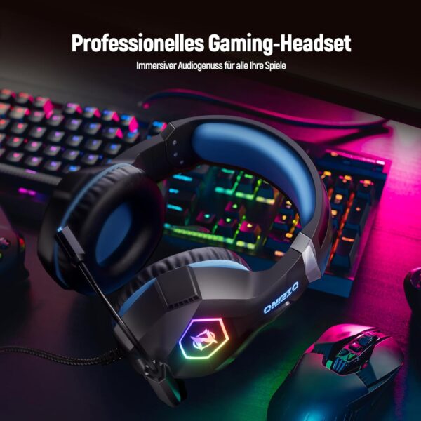 Ozeino Gaming Headset for Xbox Ps4 Ps5 PC, with Microphone Blau - Image 7