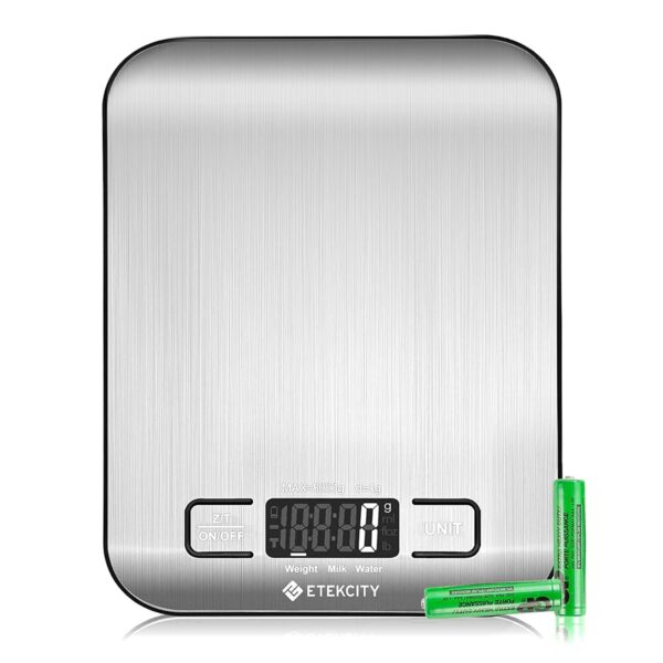 ETEKCITY Küchenwaage, digital 5KG mit großem LCD-Display,Digitalwaage,...