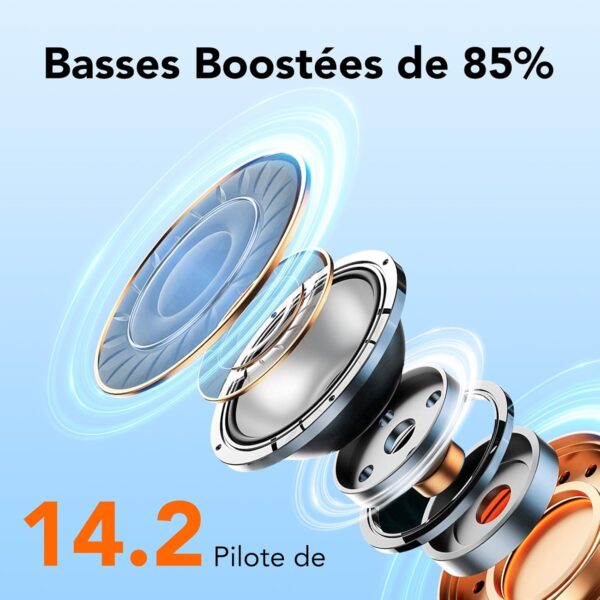 Bluetooth Kopfhörer, In Ear Kopfhörer Kabellos 5.3 mit Weiß - Image 2