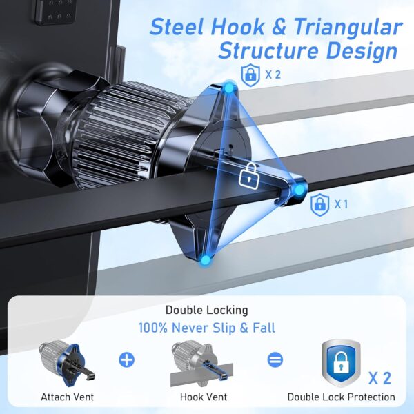 Handyhalterung Auto, Handyhalter für Autos Lüftung mit Upgraded Schwarz - Image 3