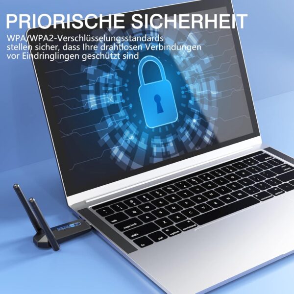USB WLAN Stick, ElecMoga 1300Mbps 3.0 Adapter 2.4GHz/5.8GHz LWIFI - Image 7