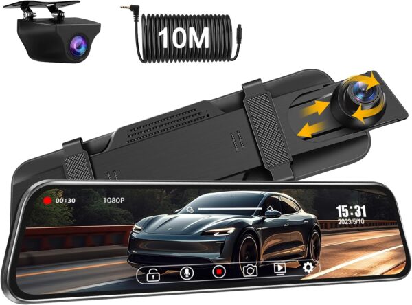 Spiegel Dashcam mit Rückfahrkamera Dual 1080P Auto Vorne Hinten...
