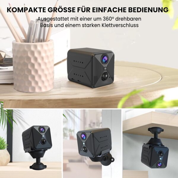 javiscam Mini Überwachungskamera,2K Überwachungskamera,Kamera Überwachung... - Image 6