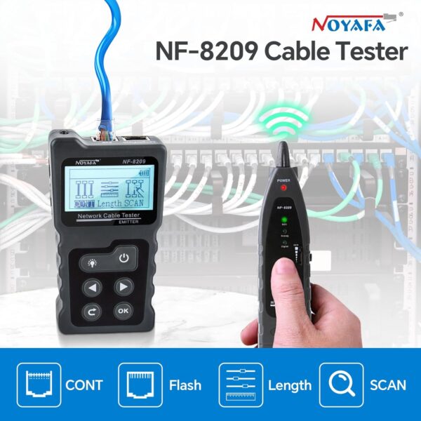 NOYAFA NF-8209 Erweiterte Kabel Tester mit PoE Multifunktions Draht Tracker... - Image 2