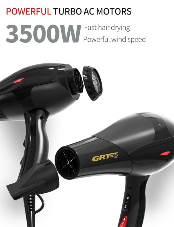 Profi-Fön Ionen Haartrockner 3500W, Blaues Licht Ionenpflege-Schonendes... - Image 2