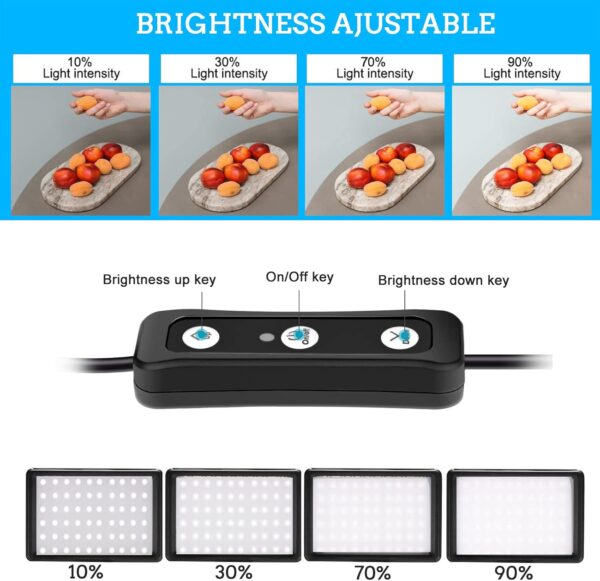 Ci-Fotto LED Fotolicht Video Licht 2-Pack, Dimmbare 5600K USB 2-pack - Image 2