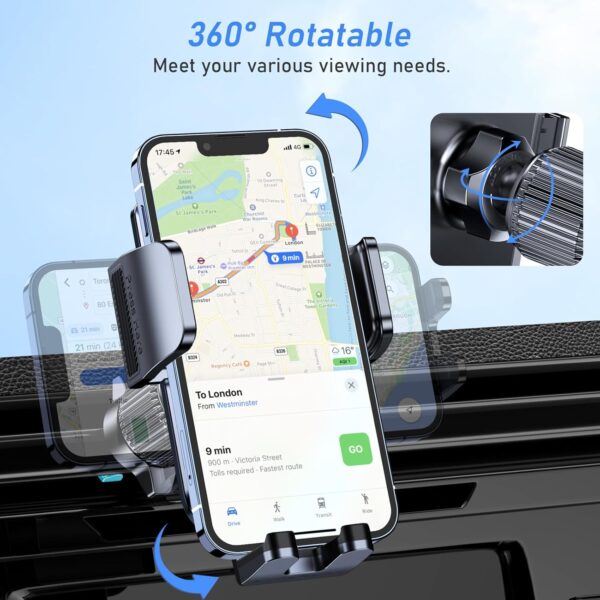 Handyhalterung Auto, Handyhalter für Autos Lüftung mit Upgraded Schwarz - Image 5