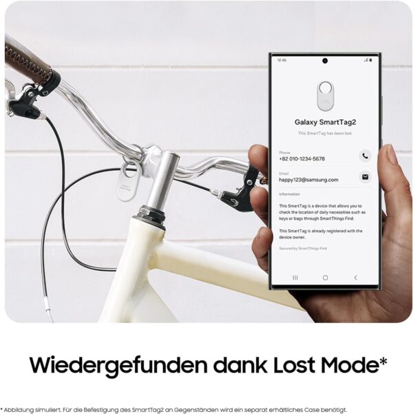Samsung Galaxy SmartTag2 Bluetooth-Tracker, 1 Stück, Black - Image 5
