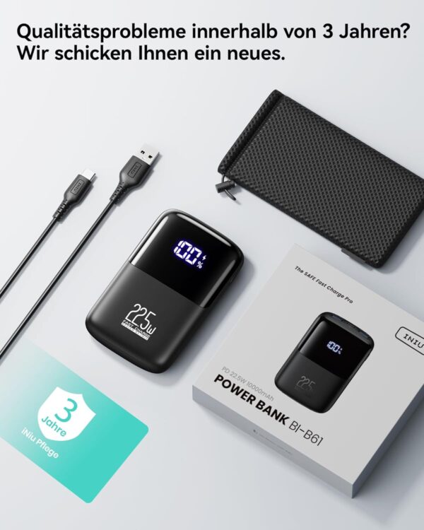 INIU Power Bank, 22.5W Fast Charging 10000mAh PowerBank Klein Aber Stark,... - Image 7