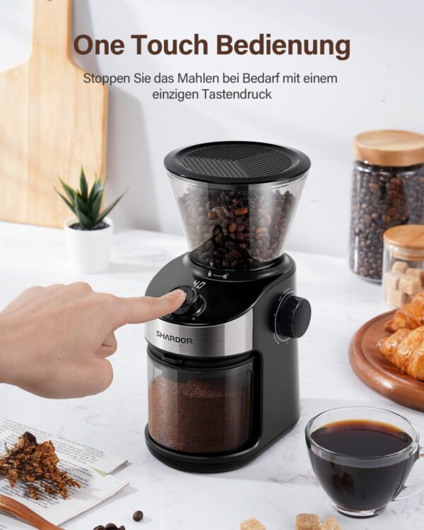 Kaffeemühle, Kaffeemühle Elektrisch mit 25 Mahleinstellungen, Coffee Grinder... - Image 5
