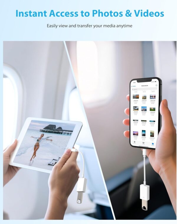 Lightning auf USB Adapter [Apple MFi-Zertifiziert]für iPhone 14 13 Weiß - Image 2