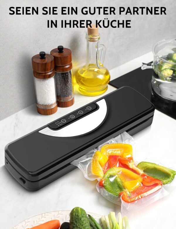 Vakuumiergerät 5 in 1, Vakuumierer sous vide mit Eingebauter cutter, Schwarz - Image 9