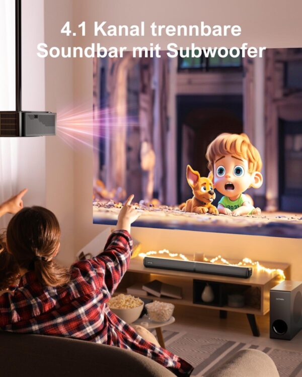 ULTIMEA 4.1-Kanal Soundbar für TV Geräte mit Subwoofer, App, teilbare Schwarz - Image 2