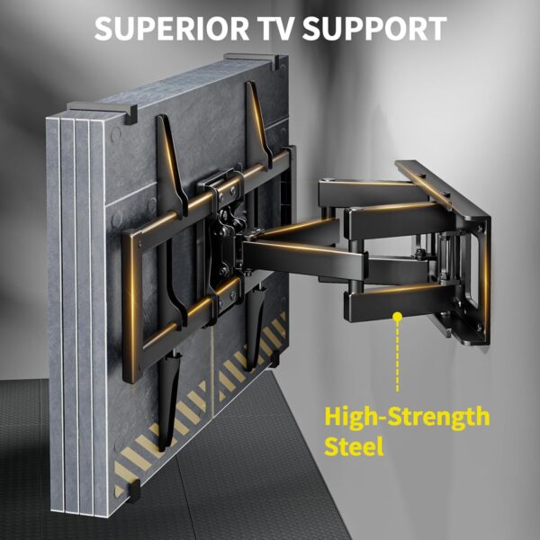 TV Wandhalterung Schwenkbar für 37-75 Zoll Fernseher, Neigbar Ausfahren... - Image 2