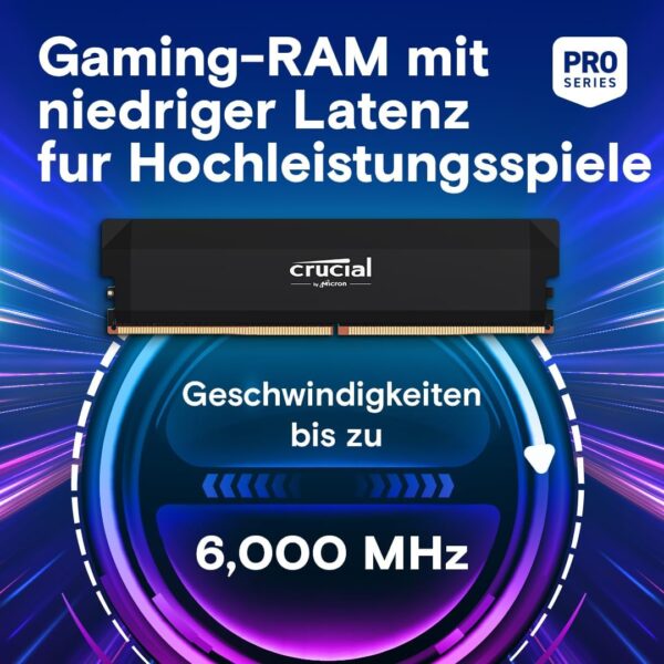 Crucial Pro DDR5 RAM 32GB Kit (2x16GB) 6000MHz CL36, - Image 2