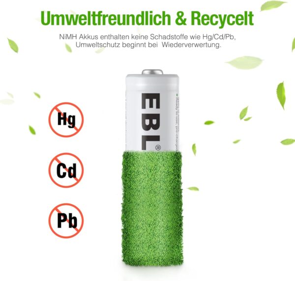 EBL AA und AAA Akku Set - 16 Stück, wiederaufladbare Batterien - Image 4