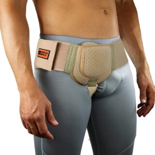 EVERYDAY MEDICAL Leistenbruchgürtel Für Männer 1 Stück (1er Pack), Beige