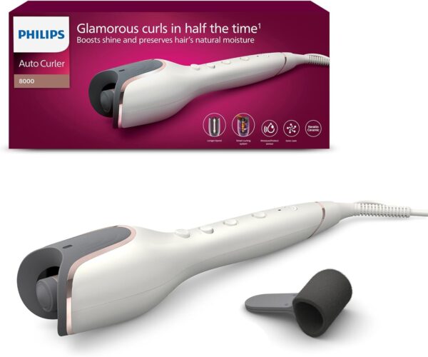 Philips automatischer Lockenstab 8000 Series, mit MoistureProtect...