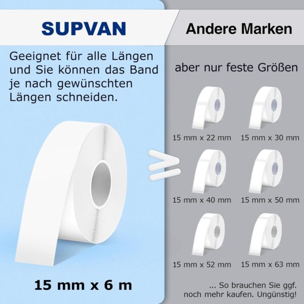 SUPVAN Katasymbol Etikettendrucker, Mini Bluetooth E10 Schwarz - Image 4