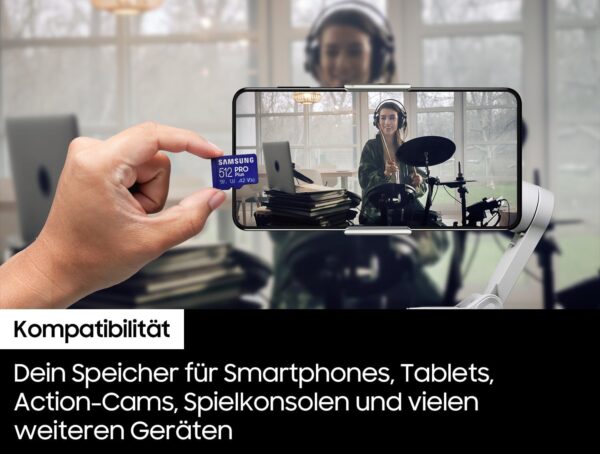 Samsung PRO Plus microSD-Karte + SD-Adapter, 256 GB, Für Mobile Gaming 256 GB - Image 5