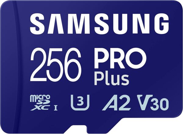 Samsung PRO Plus microSD-Karte + SD-Adapter, 256 GB, Für Mobile Gaming 256 GB