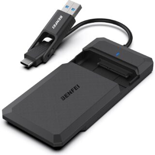 BENFEI Festplattengehäuse 2,5 Zoll, USB C 3.2 Gen 2 / Typ-A auf SATA III...