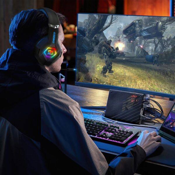 Ozeino Gaming Headset for Xbox Ps4 Ps5 PC, with Microphone Blau - Image 2