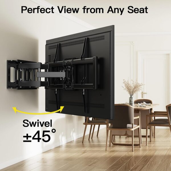 TV Wandhalterung Schwenkbar für 37-75 Zoll Fernseher, Neigbar Ausfahren... - Image 8