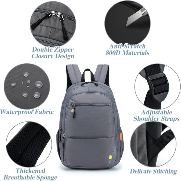 SPAHER Reiserucksack Ryanair Handgepäck 40x20x25cm Laptop Rucksack 15,6 Grau - Image 5