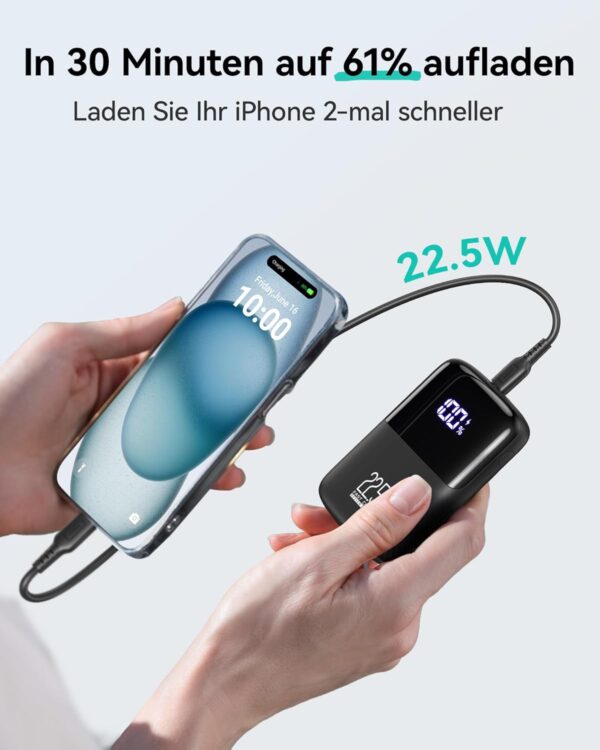 INIU Power Bank, 22.5W Fast Charging 10000mAh PowerBank Klein Aber Stark,... - Image 4