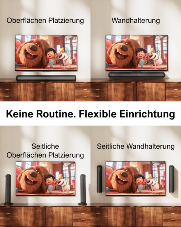 ULTIMEA 4.1-Kanal Soundbar für TV Geräte mit Subwoofer, App, teilbare Schwarz - Image 6