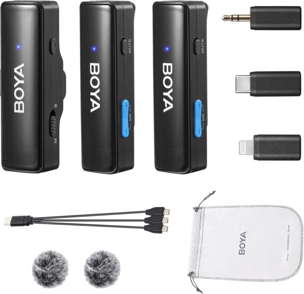 BOYA Wireless Lavalier Mikrofon, BOYALINK A1 Mini Ansteckmikrofon für iPhone...